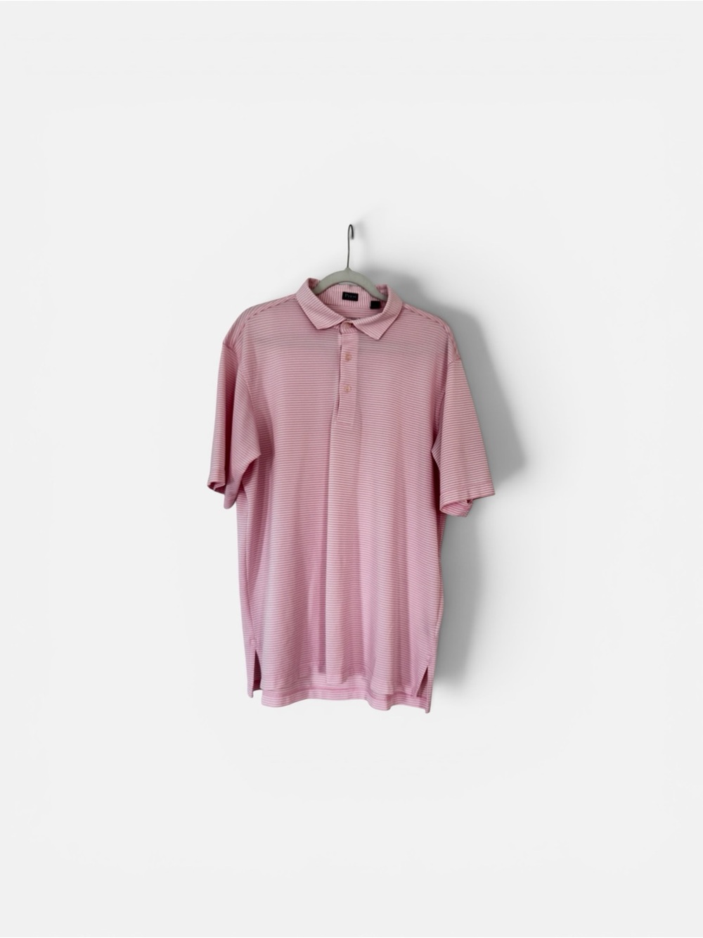 Men's Short-Sleeve Pink Polo Shirt - Classic Collar
